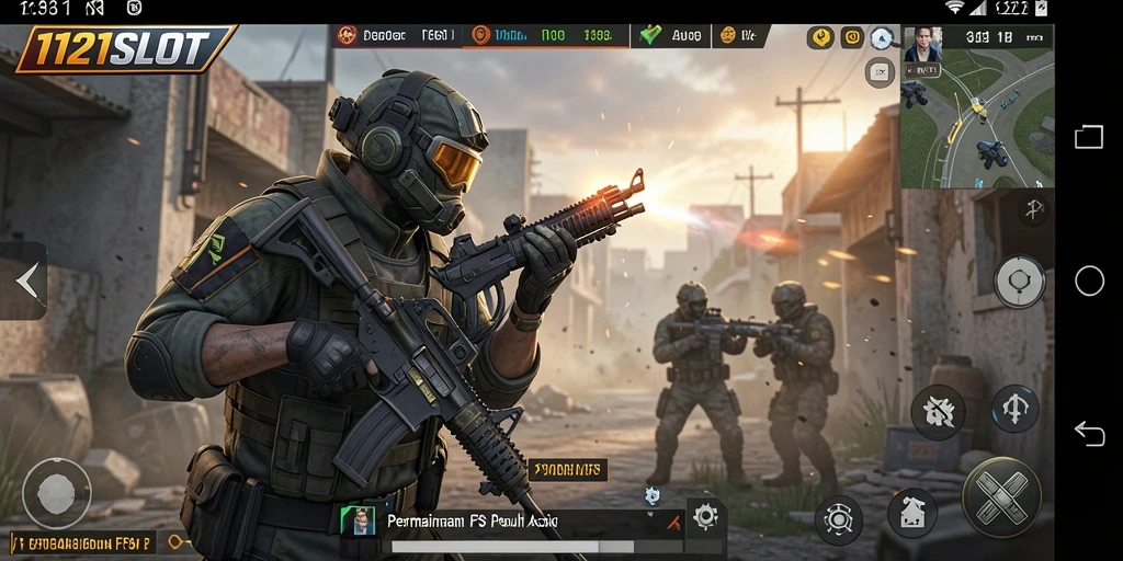 Gameplay intens dari 1121SLOT yang menampilkan pertempuran FPS.