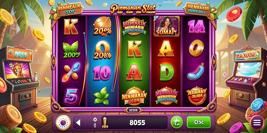 Tampilan gameplay menarik dari game Slot 8055.