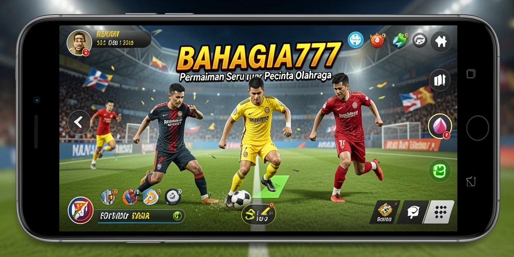 Tampilan gameplay BAHAGIA777 yang mendebarkan dan penuh aksi olahraga.