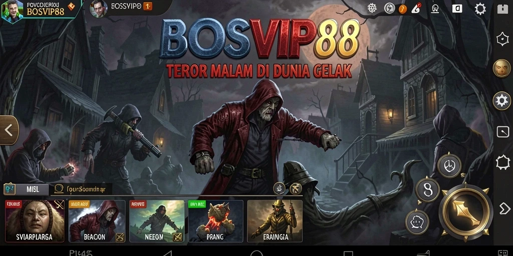 Tangkapan layar gameplay BOSVIP88 menunjukkan suasana horor yang mendalam dan menegangkan.