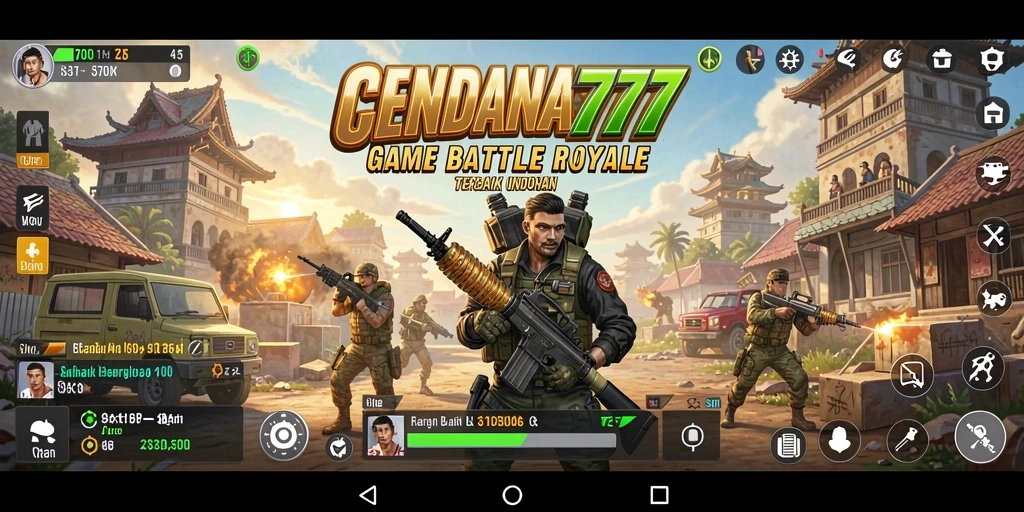 Gameplay seru CENDANA777 dalam pertempuran Battle Royale.