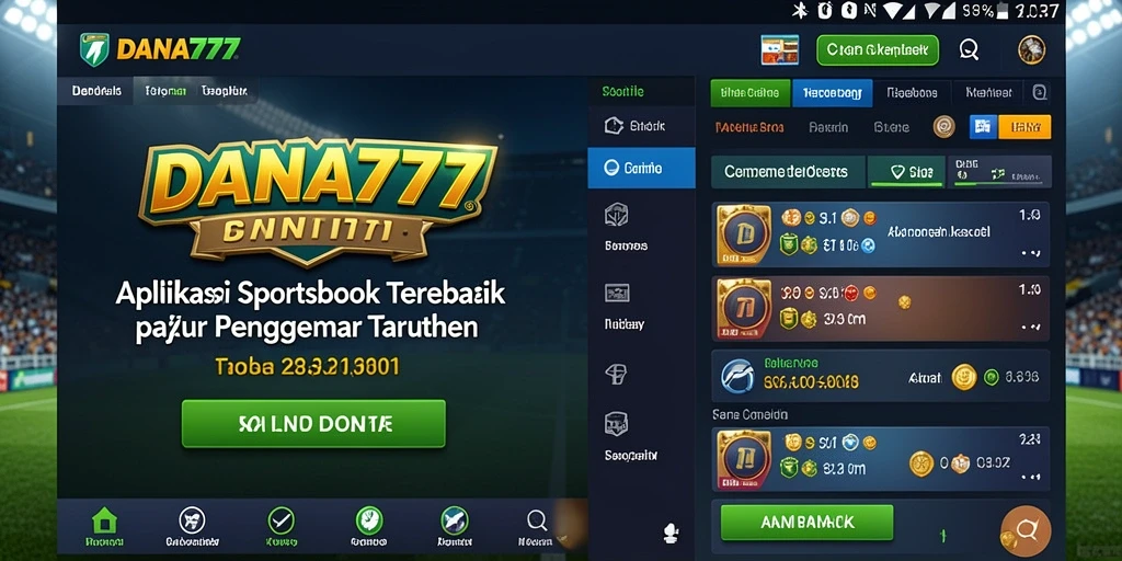 Tampilan gameplay DANA777 saat melakukan taruhan pada acara olahraga.