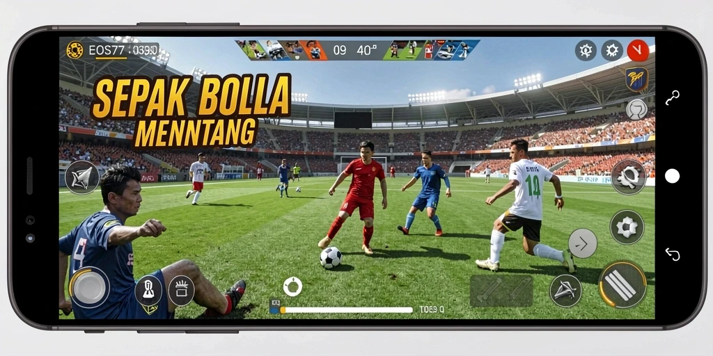 Gameplay menarik dalam pertandingan sepak bola EOS77.