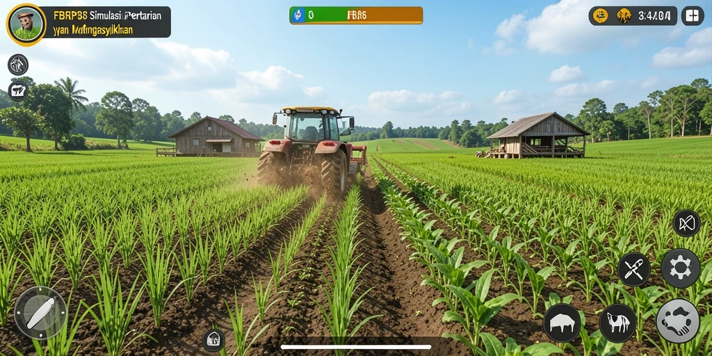 Tampilan gameplay <strong>FBRP88</strong> yang menarik saat bertani dan merawat hewan.