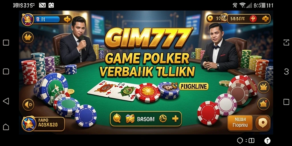 Tampilan gameplay GIM777 menunjukkan aksi poker yang mendebarkan.