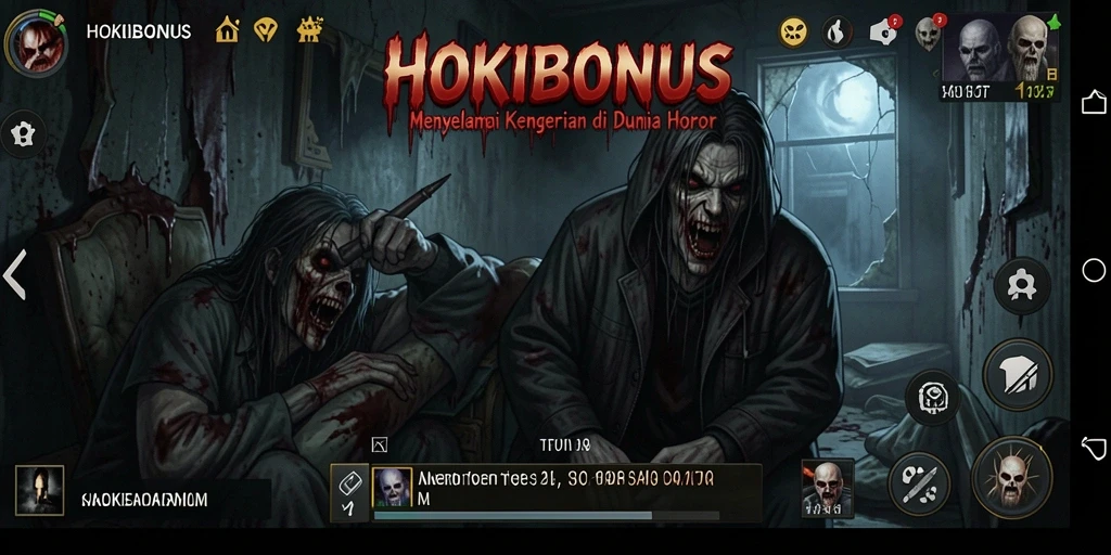 Gameplay menegangkan HOKIBONUS dalam suasana horor yang mencekam.