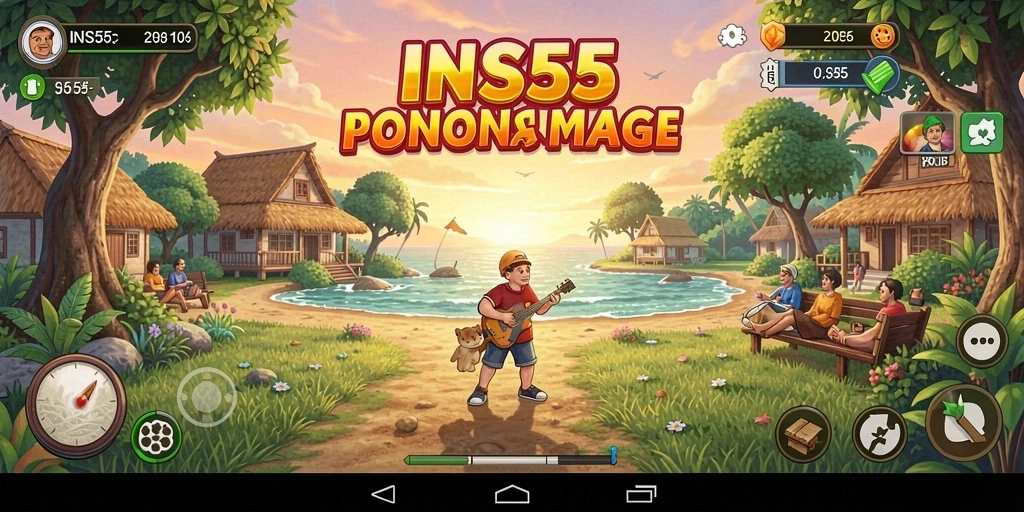 Tampilan gameplay <strong>INS55</strong> yang ceria dan menyenangkan.