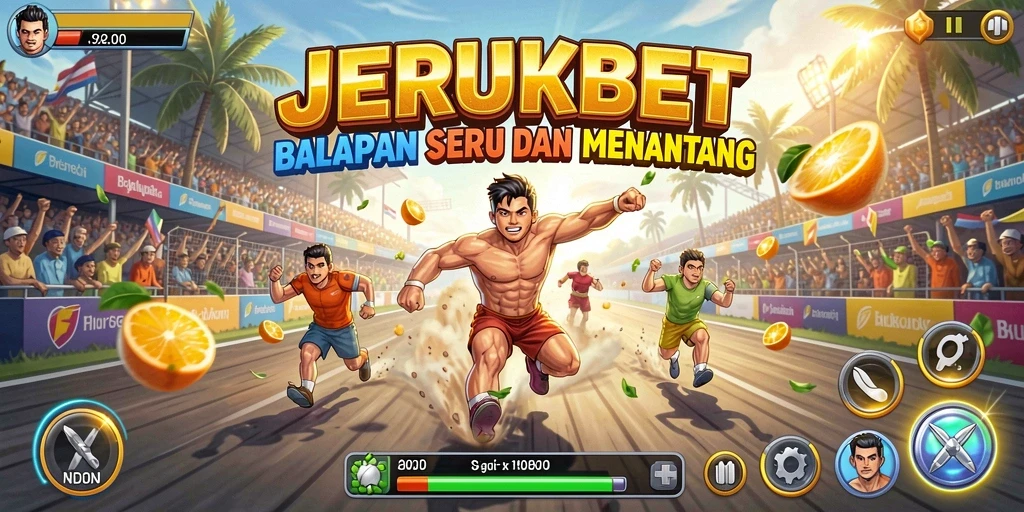 Tampilan gameplay mendebarkan dalam JERUKBET dengan grafis yang menawan.