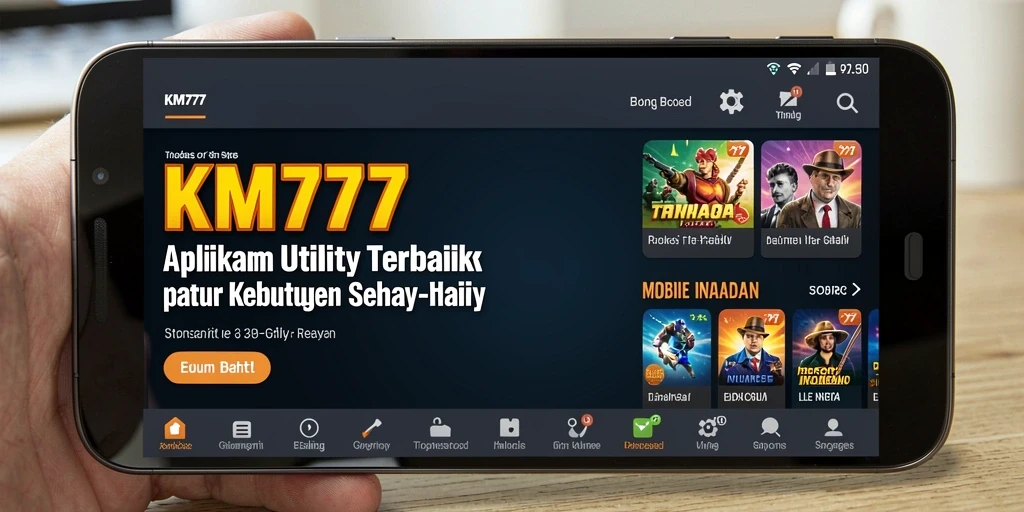 Screenshot utama KM777 menampilkan antarmuka aplikasi yang intuitif dan fungsional.