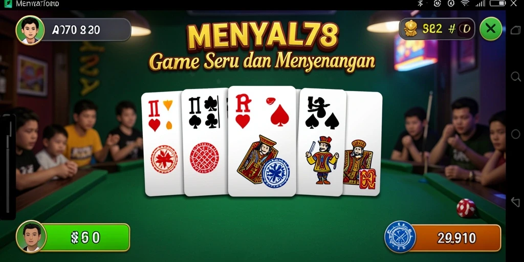 Screenshot MENYALA78 menampilkan interaksi seru dalam permainan Domino.