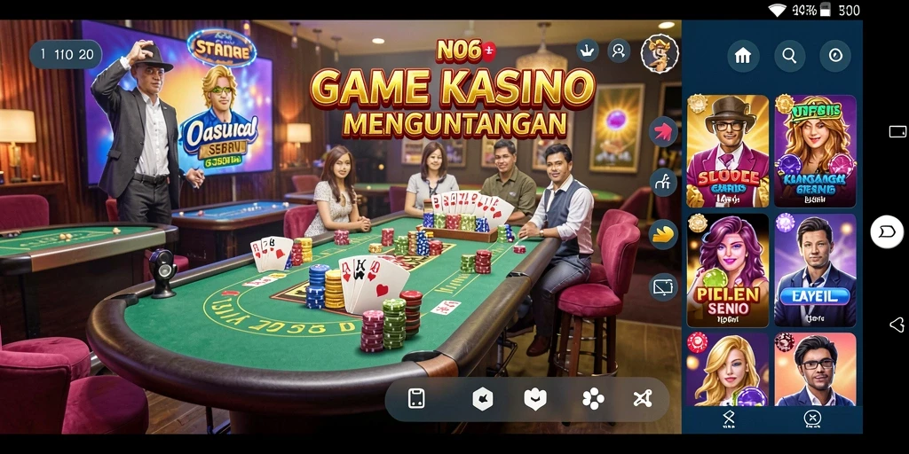 Tampilan menarik dari gameplay N06 yang penuh aksi Kasino.