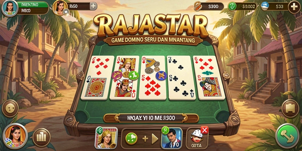 Tampilan gameplay seru dalam RAJASTAR yang mengasyikkan.