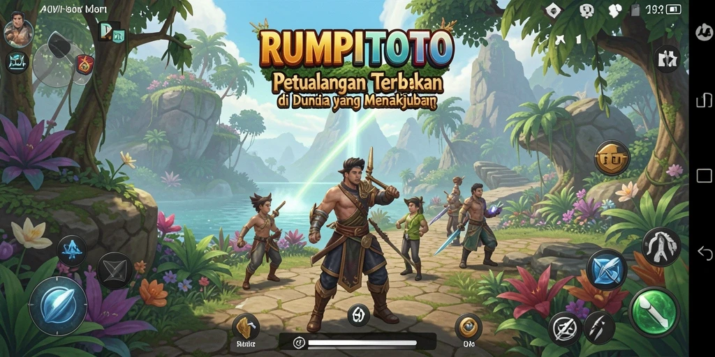 Screenshot gameplay RUMPITOTO yang menampilkan dunia terbuka yang menakjubkan.