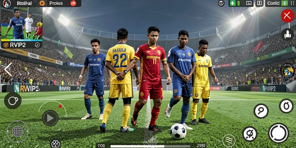 Screenshot gameplay RVIP2 yang menunjukkan aksi seru di lapangan.